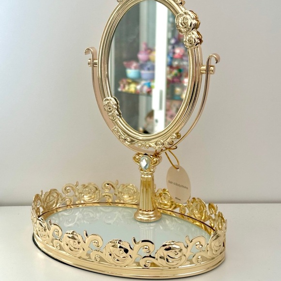 Bath & Body Works Other - Bath and body works Disney princess Gold Vanity Mirror with Tilting Oval Design